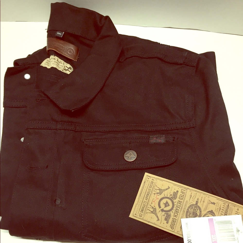 Lrgeans Black denim 2xl jacket brand new with tags